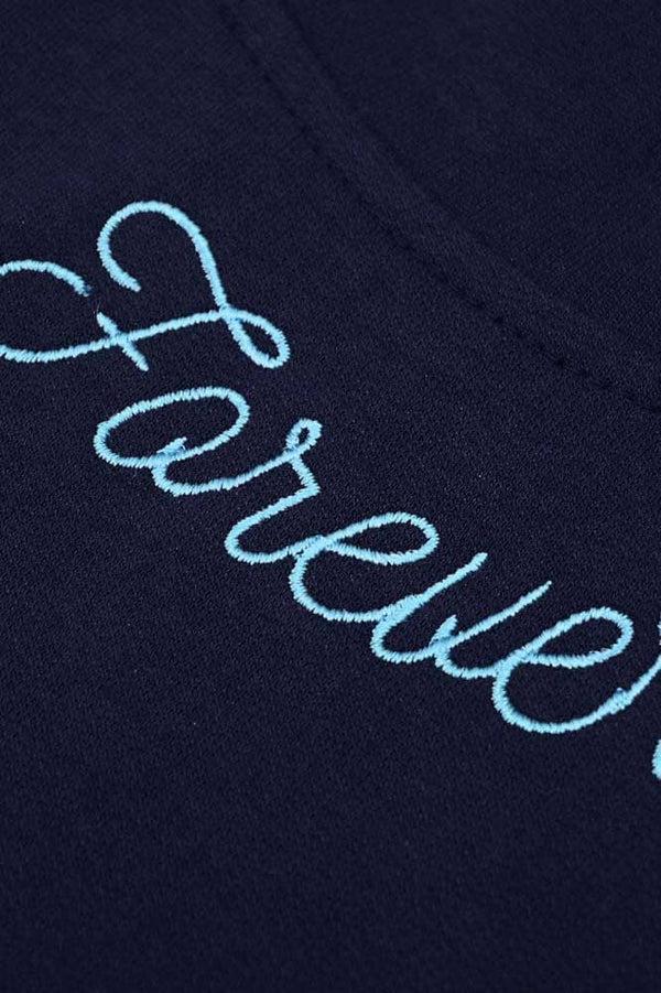 Elo Polo Republica Women's Forever Embroidered Buttoned Neck Sweatshirt Blue