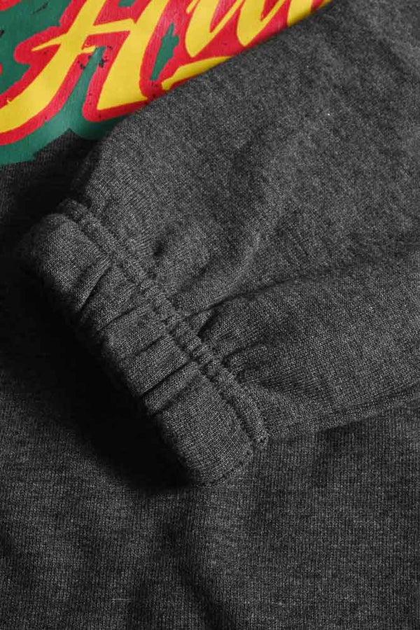 Elo Polo Republica Women's Frill Shoulder Cypress Hill Printed Fleece Sweatshirt Charcoal
