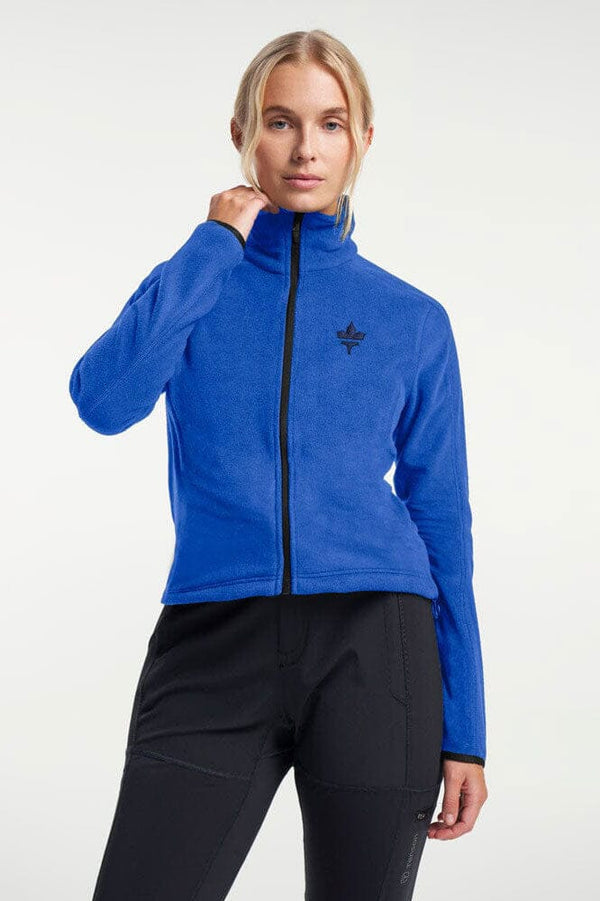 elo Polo Republica Women's Maple Leaf Embroidered Polar Fleece Zipper Jacket Blue