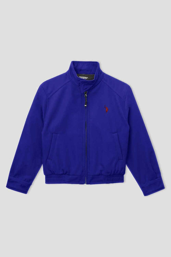 elo Polo Republica Women's Pony Embroidered Soft Shell Cropped Jacket Royal