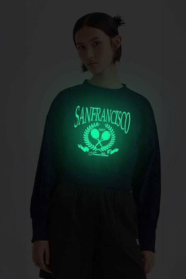 Elo Polo Republica Women's San Francisco "Glow In The Dark" Printed Terry Sweatshirt Navy