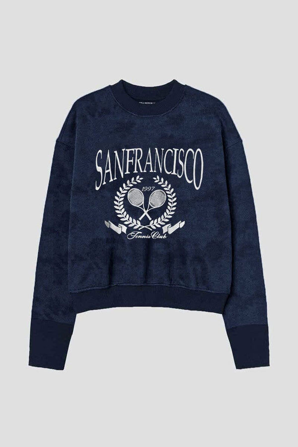 Elo Polo Republica Women's San Francisco "Glow In The Dark" Printed Terry Sweatshirt Navy