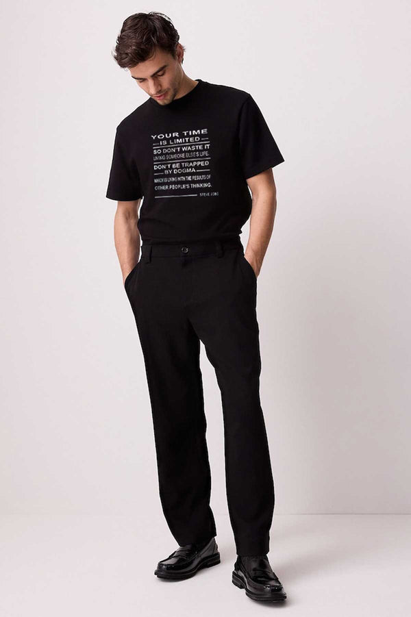 Elo Polo Republica "Your Time Is Limited" By Steve Jobs Tee Shirt Black