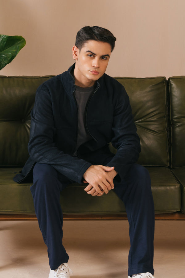 Elo Premium Equestrian Men's Full Sleeves Polar Fleece Jacket Navy