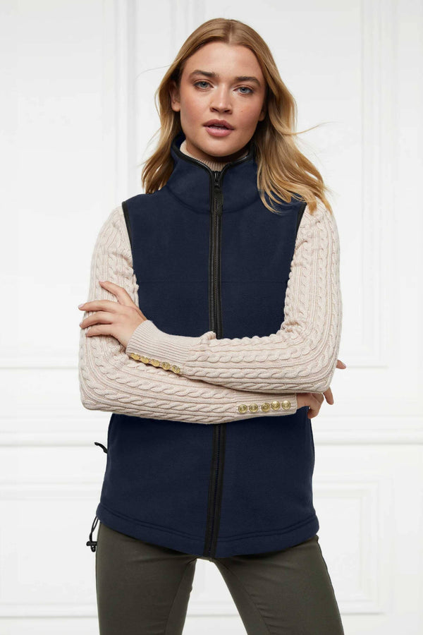 elo Premium Equestrian Women's Polar Fleece Body Warmer Gilet Navy