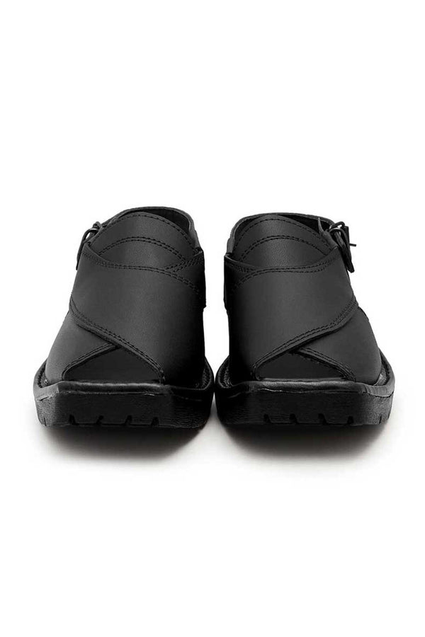 Elo Premium Leather Men's Khedi With Padded Insole Black