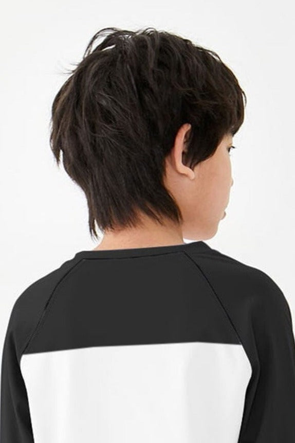 Elo R-Youth Boy's Raglan Sleeve Activewear Tee Shirt White & Red