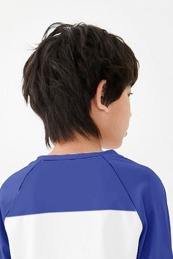 Elo R-Youth Boy's Raglan Sleeve Activewear Tee Shirt White & Red