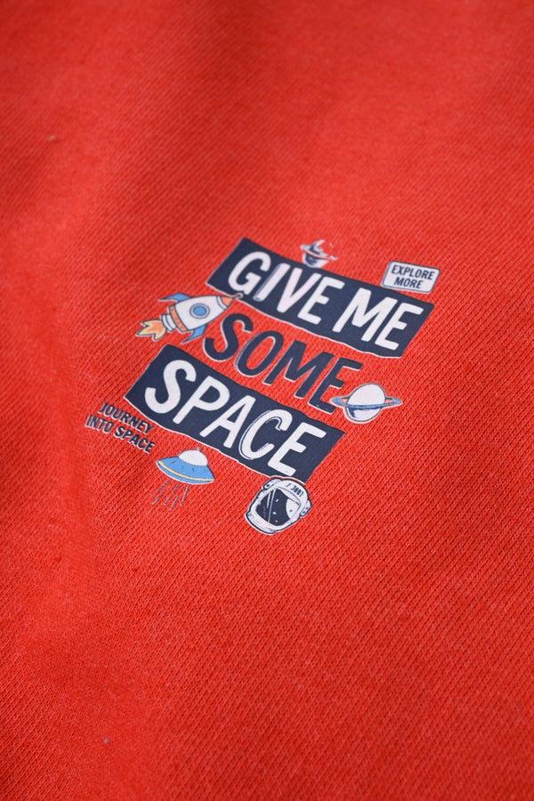 Elo Rabbit Skins Kid's Give Me Some Space Printed Fleece Sweatshirt Red