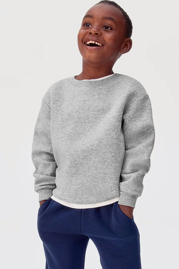 Elo Rabbit Skins Kid's Plain Design Fleece Sweat Shirt Brown