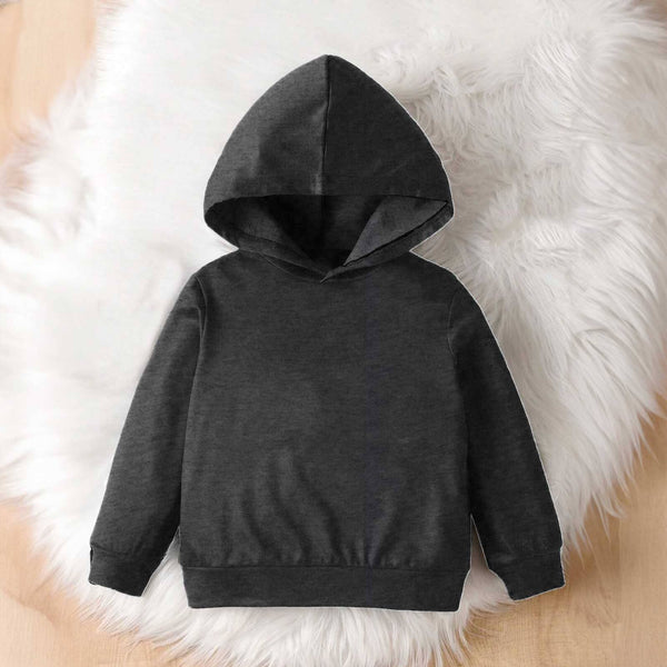 elo Rabbit Skins Kid's Solid Design Fleece Pullover Hoodie Charcoal
