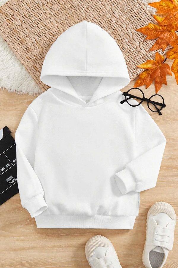 Elo Rabbit Skins Kid's Solid Design Pullover Hoodie White