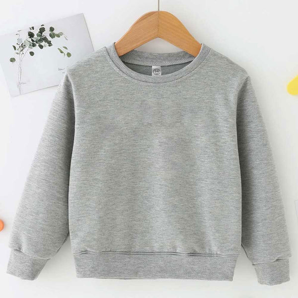 elo Rabbit Skins Kid's Solid Minor Fault Fleece Sweat Shirt Heather Grey