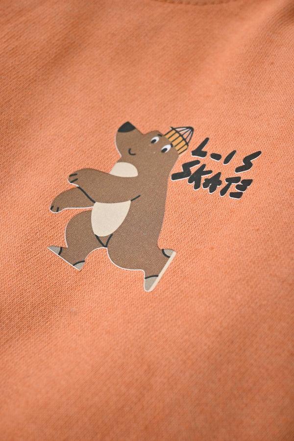 Elo Rabbit Skins Kid's Teddy Bear Printed Fleece Sweatshirt Peach