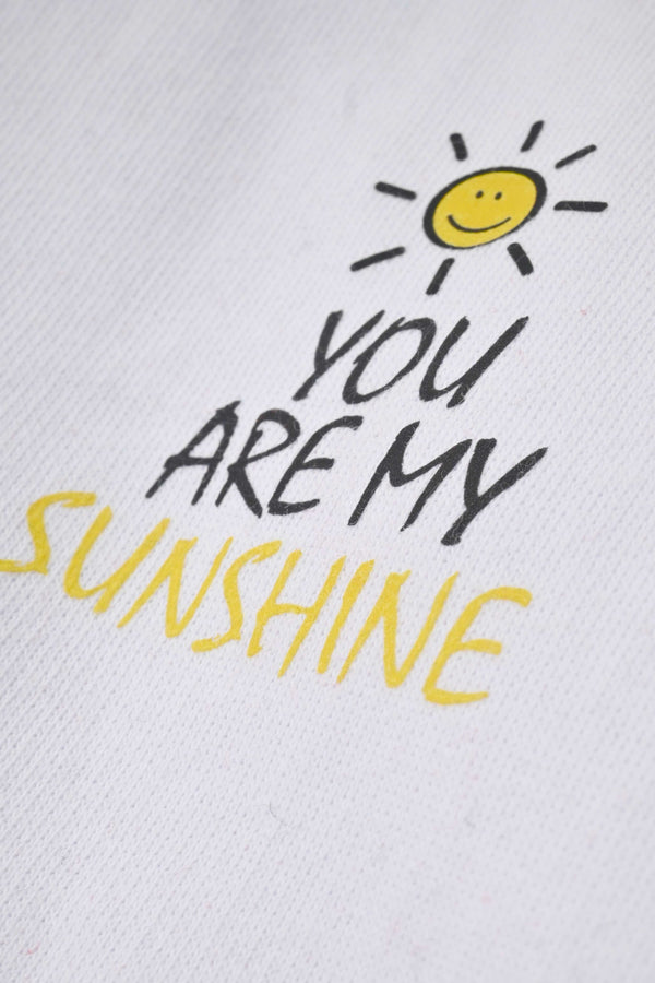 Elo Rabbit Skins Kid's You Are My Sunshine Printed Fleece Sweatshirt White