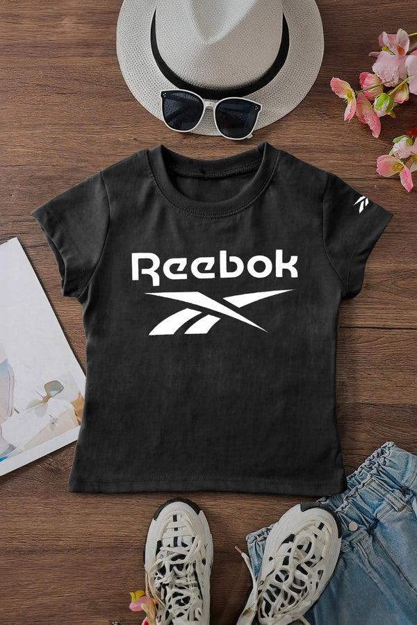 elo RBK Kid's Logo Printed Short Sleeve Tee Shirt Black