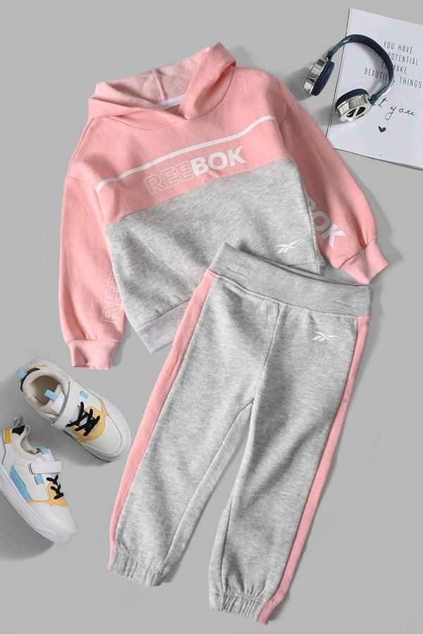 elo RBK Kids' Sweat suit Set 2 Pcs Pink & Heather Grey