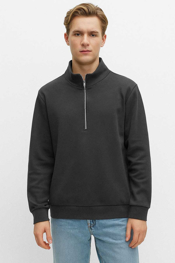 elo RGT Men's Fleece Quarter Zipper Sweat Shirt Graphite
