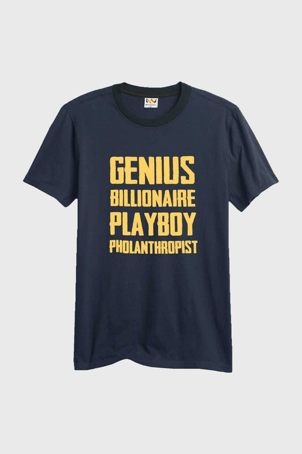 Elo RichMan Billionaire Pholanthropist Printed Tee Shirt Black