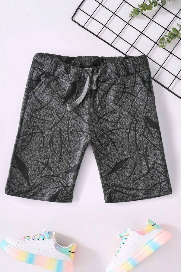 elo Ritado Kid's Chester Printed Terry Shorts Black