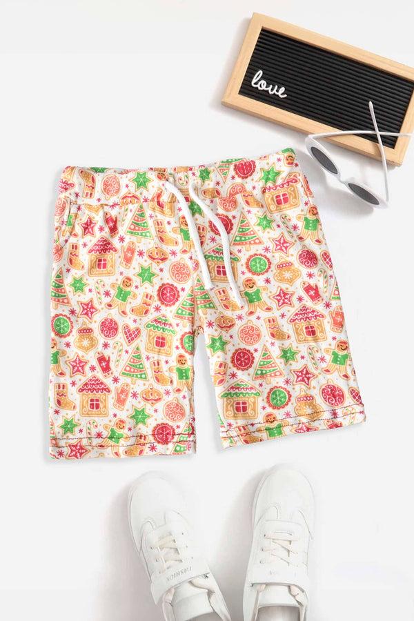 elo Ritado Kid's Curitiba Printed Classic Terry Shorts White
