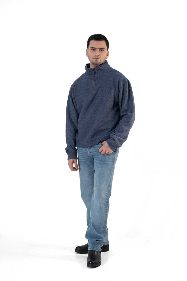 Elo Rivers5 Men's Fleece Quarter Zipper Sweatshirt Black Marl