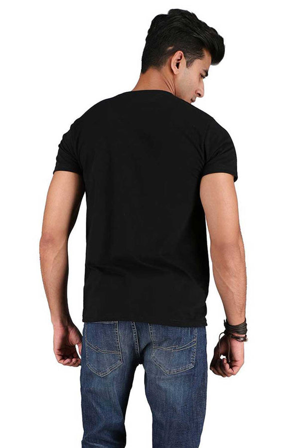 Elo Rivvet Men's Logo Printed Crew Neck Tee Shirt Black