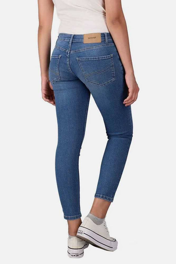 Elo Rivvet Women's Cadiz Mid Rise Skinny Fit Denim Black