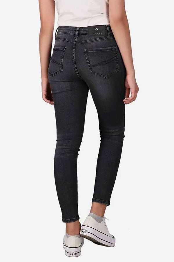 Elo Rivvet Women's Cadiz Mid Rise Skinny Fit Denim Black