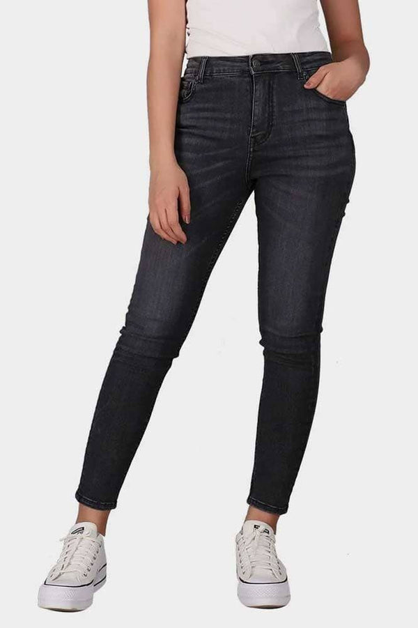elo Rivvet Women's Cadiz Mid Rise Skinny Fit Denim Black
