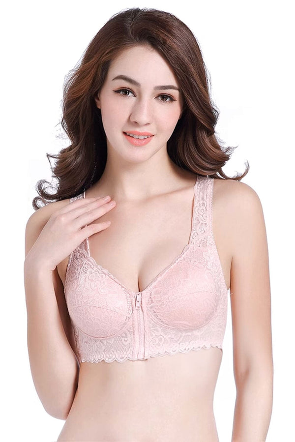 Elo Rose Meyer Girl's/Women's Open Front Zipper Bra Blue