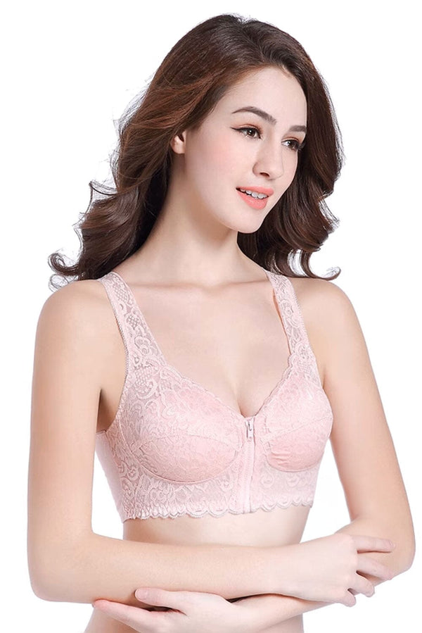 Elo Rose Meyer Girl's/Women's Open Front Zipper Bra Blue