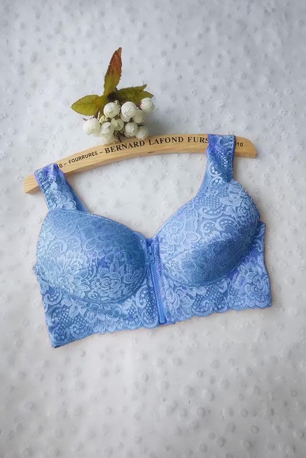 elo Rose Meyer Girl's/Women's Open Front Zipper Bra Blue