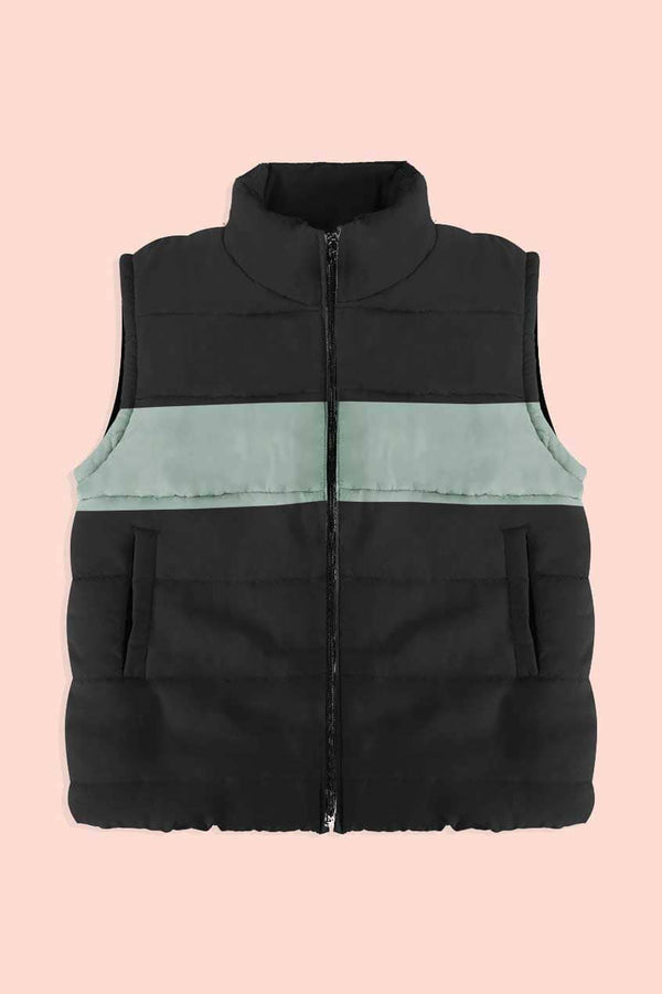 Elo RSG Unisex Tonsberg Panel Design Zipper Body Warmer Puffer Gilet Turquoise & Grey