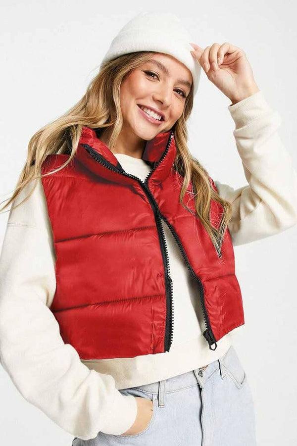 Elo RSG Women's Winnipeg Zipper Body Warmer Puffer Gilet Beige