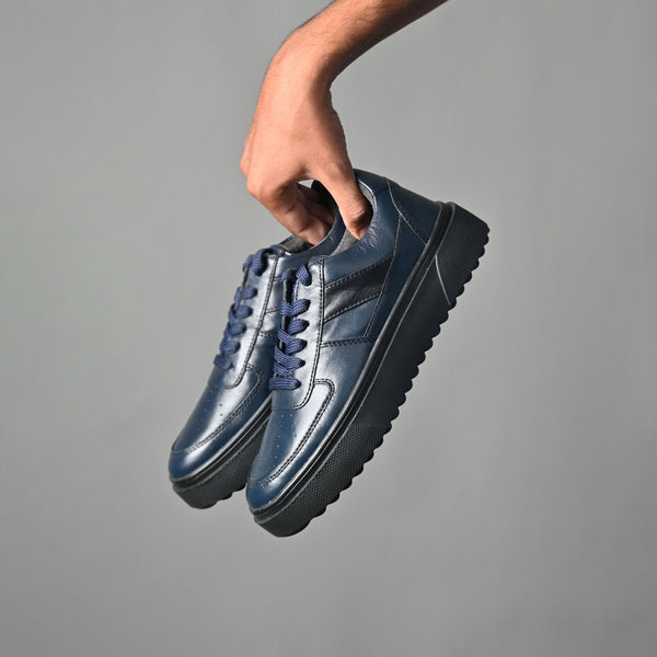 elo S.Oliver Unisex Soft Sole Classic Upper Leather Sneakers Navy