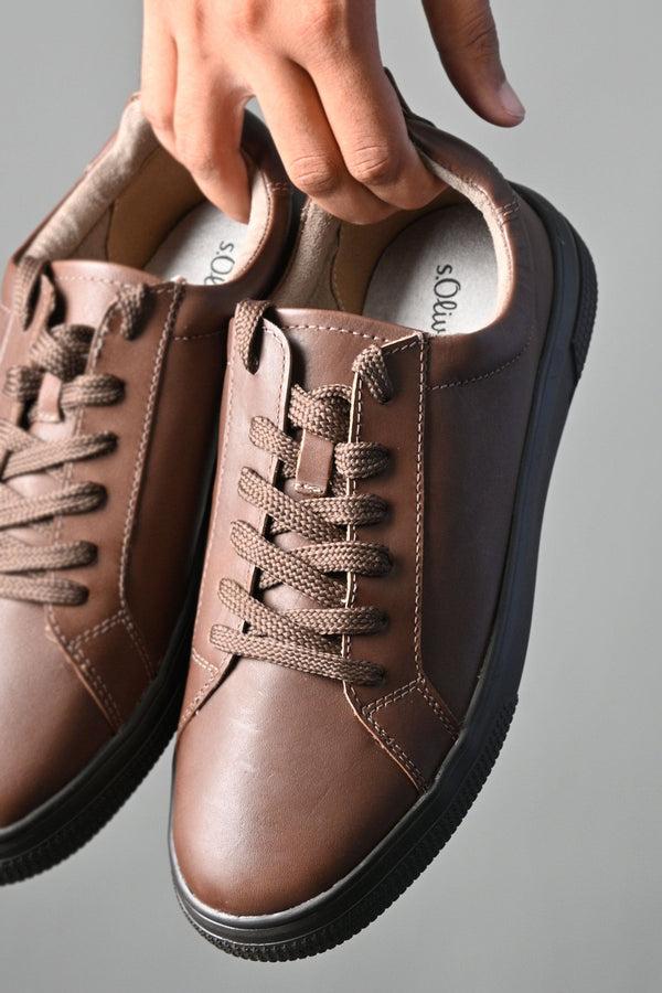 Elo S.Oliver Unisex Soft Sole Leather Sneakers Beige