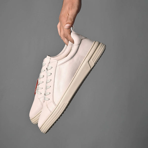 elo S.Oliver Unisex Soft Sole Leather Sneakers Beige