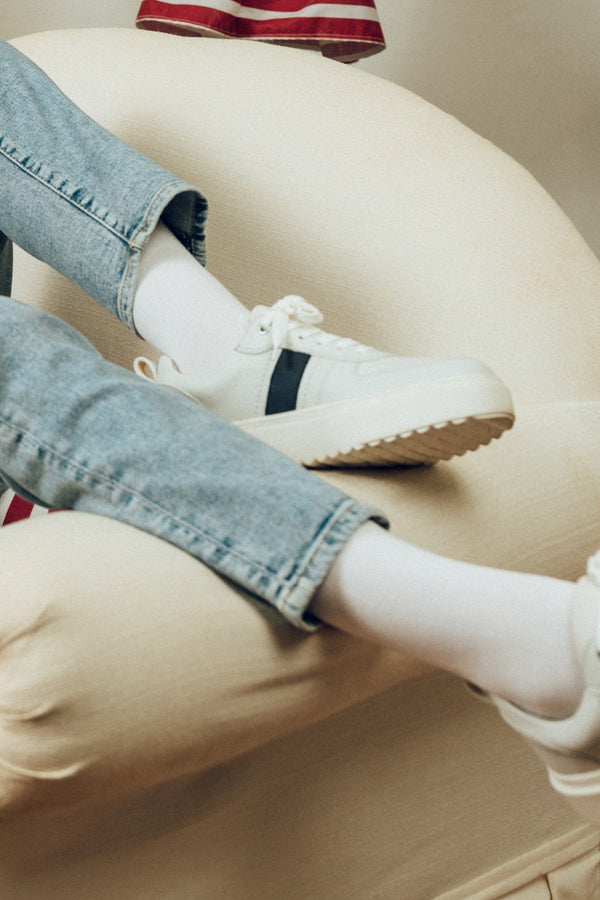 Elo S.Oliver Unisex Stripes Style Comfortable Leather Sneakers Light Grey