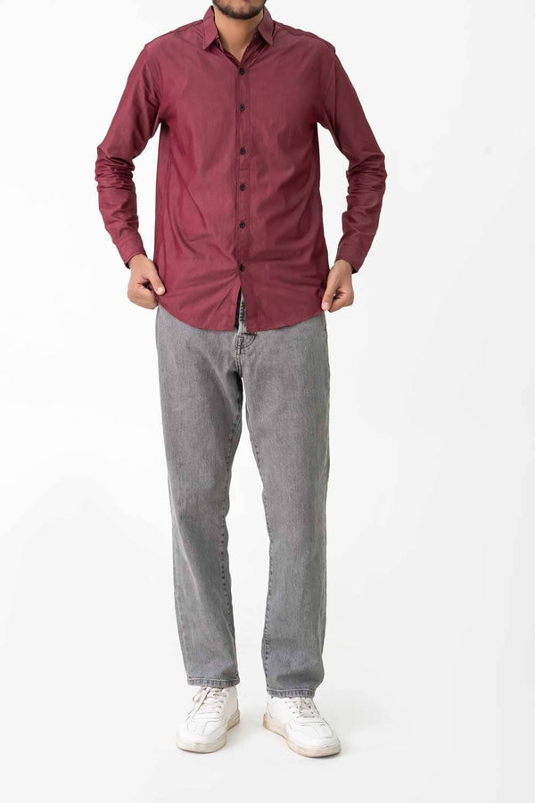 Elo Scanners Elegant Men's Premium Casual Shirt Maroon