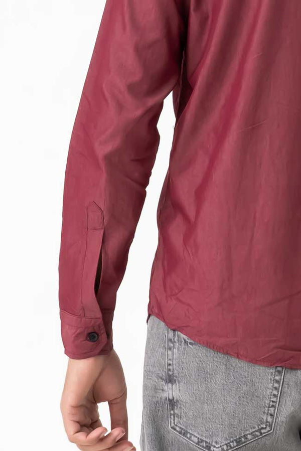 Elo Scanners Elegant Men's Premium Casual Shirt Maroon