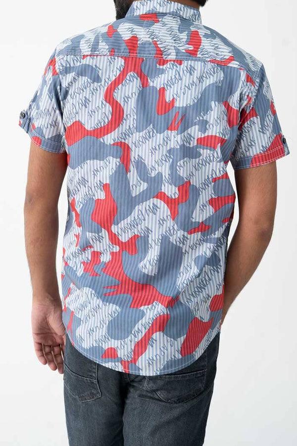 Elo Scanners Men's Printed Short Sleeve Casual Shirt