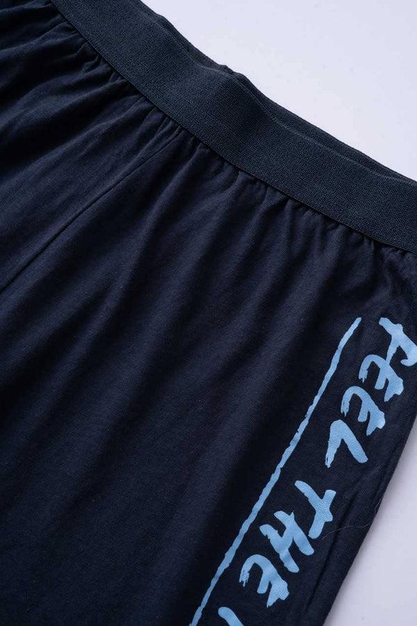 Elo Sinsay Men's Feel The Rhythm Long Boxer Shorts Navy