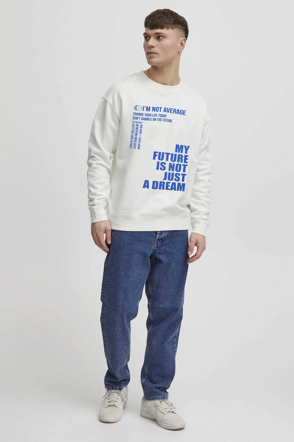 Elo Sinsay Men's I'm Not Average Printed Fleece Sweat Shirt Tea Pink