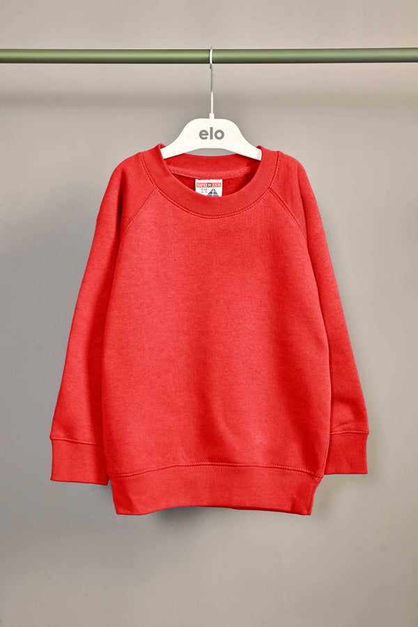 Elo Sportex Kid's Solid Design Raglan Sleeve Fleece Sweat Shirt Royal