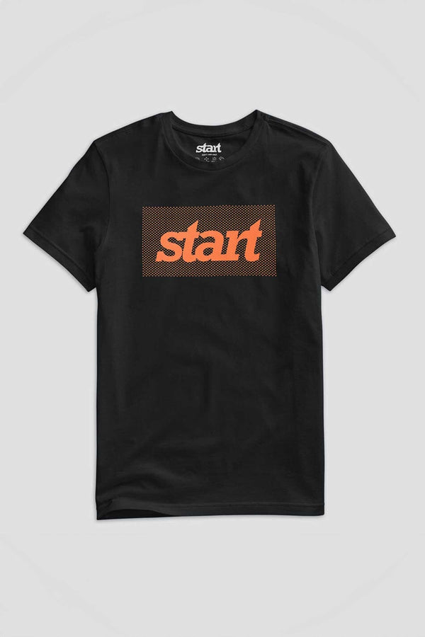 elo Start Men's Logo Embellish Short Sleeve Tee Shirt Black