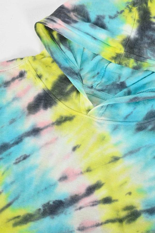 Elo TH Boy's Tie & Dye Classic Brighton Hoodie Yellow & Turquoise