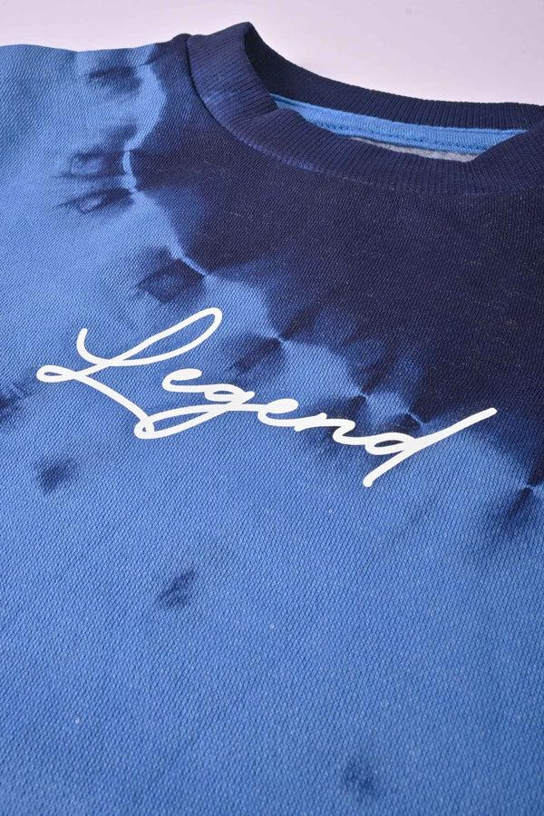 Elo Thread Kid's Legend Printed Long Sleeve Fleece Sweatshirt Navy