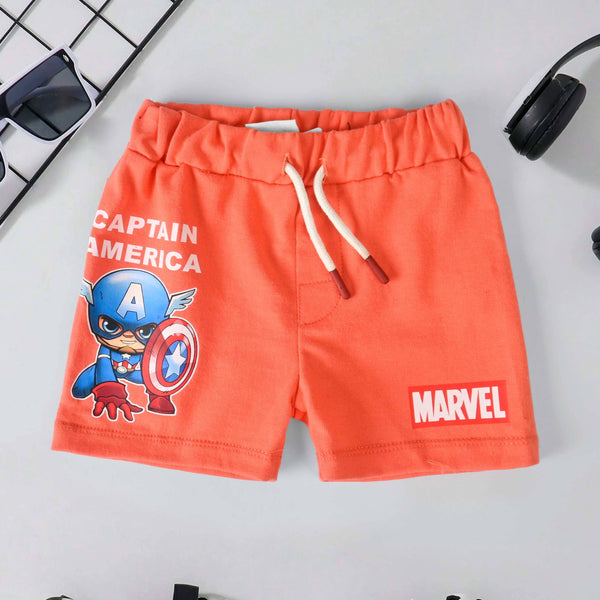 elo Tiny Teen Baby Kid's Captain America Printed Shorts Coral