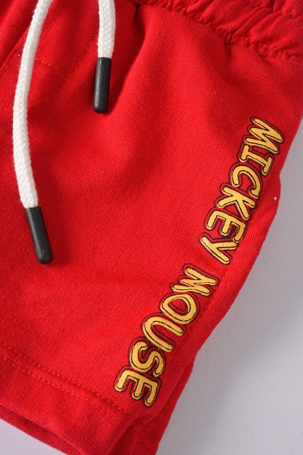 Elo Tiny Teen Baby Kid's Mickey Mouse Printed Shorts Bottle Green